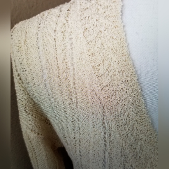 NWT ASTR WRAP FRONT SWEATER POINTELLE CREAM SWEATER - Picture 4 of 8